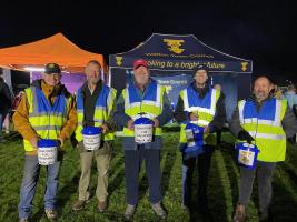 Collecting donations for Firework organisers are Andrew Barwood, Francis Ulrych, Keith Thomas, Paul Baldry and Shaun Yeoman